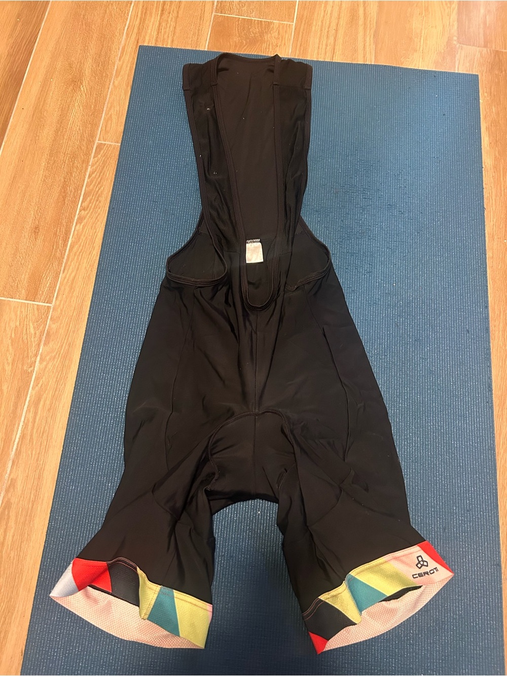 Men’s 2XL Cycling Bib Short with Multicolor Hem